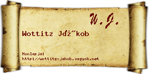 Wottitz Jákob névjegykártya